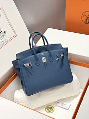 Hermes Birkin 25 Blue Silver Togo 25cm - Unahubs - 2