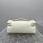Loro Piana Extra Softy Bag L33 Calfskin White 33x14x9cm - Unahubs - 3