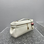 Loro Piana Extra Softy Bag L33 Calfskin White 33x14x9cm - Unahubs - 4