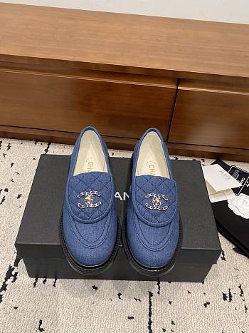 Chanel Denim Blue Loafer - Unahubs