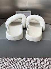 Balenciaga White Slides - 2