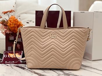 Gucci Marmont medium tote bag nude 30x23x18cm - Unahubs