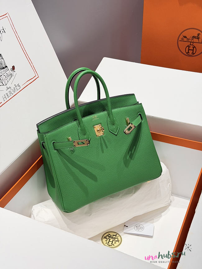 Hermes Birkin 25 green gold Togo 25cm - Unahubs - 1