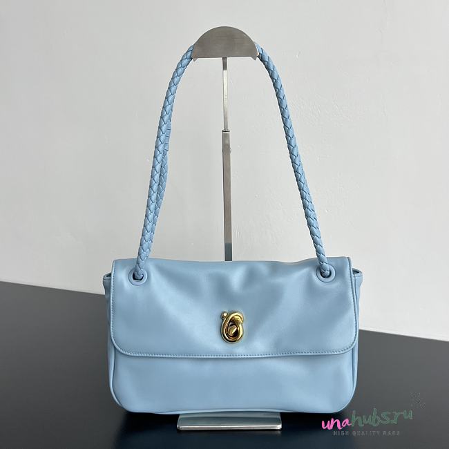 Bottega Veneta Madison Bag Blue 27x16x6cm - Unahubs - 1