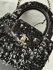 Chanel Kelly Sequins & Gold Black 19x13x7cm - Unahubs - 3