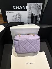 Chanel Vantiy Case Purple Leather Bag 17x9.5x8cm - 4