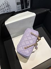 Chanel Vantiy Case Purple Leather Bag 17x9.5x8cm - 3