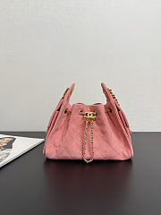 Chanel Mini 25 Handbag Pink Suede 22x21x10cm - 1
