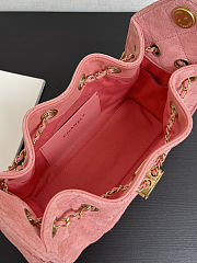 Chanel Mini 25 Handbag Pink Suede 22x21x10cm - 5