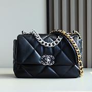 Chanel 19 Flap Bag Black silver Lambskin 26cm - 1