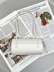 Chanel Preppy Coco Bowling Bag White Caviar 20x10x11cm - Unahubs  - 3