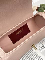 Chanel Preppy Coco Bowling Bag Pink Caviar 20x10x11cm - Unahubs - 4