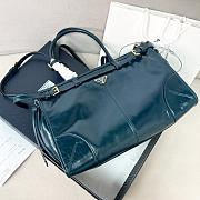 Prada Bonnie Leather Handbag Dark Green 38x30x12cm - 1