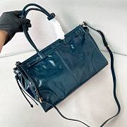 Prada Bonnie Leather Handbag Dark Green 38x30x12cm - 4