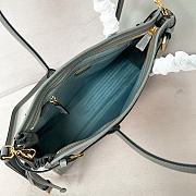 Prada Bonnie Leather Handbag Grey Green 38x30x12cm - 2