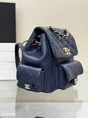 Chanel Duma Caviar Navy Blue Backpack 21.5x19.5x12cm - 4