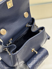 Chanel Duma Caviar Navy Blue Backpack 21.5x19.5x12cm - 2
