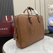 Gucci emblem brown briefcase 40x30x6cm - Unahubs - 5