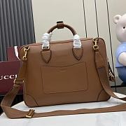 Gucci emblem brown briefcase 40x30x6cm - Unahubs - 3