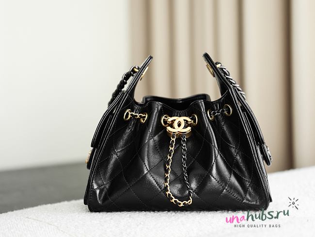 Chanel 26c Handbag Mini Black Lambskin Gold 22x20x12.5cm - Unahubs - 1