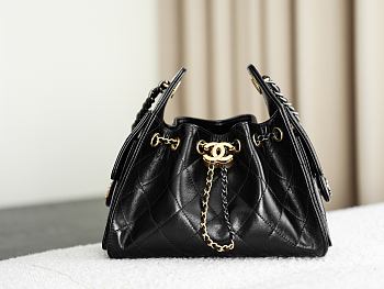 Chanel 26c Handbag Mini Black Lambskin Gold 22x20x12.5cm - Unahubs