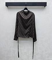 Fendi FF Logo Silk Blouse - Unahubs - 1