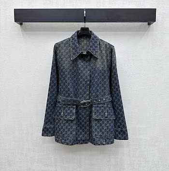 Gucci cotton denim jacquard jacket - Unahubs