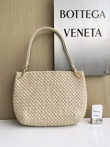 Bottega Veneta Small Beige Clicker Bag 36x30x12cm - Unahubs