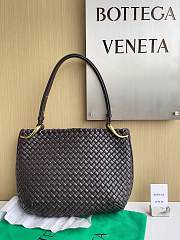 Bottega Veneta Small Dark Brown Clicker Bag 36x30x12cm - Unahubs - 1