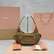 Miu Miu Brown Pocket Shoulder Bag 22x18.5x7cm - Unahubs - 1