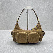 Miu Miu Brown Pocket Shoulder Bag 22x18.5x7cm - Unahubs - 2