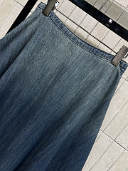 Dior Mid-Length Belted Skirt Blue denim - 4