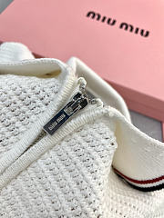 Miu Miu Cotton knit zipper cardigan - Unahubs - 4