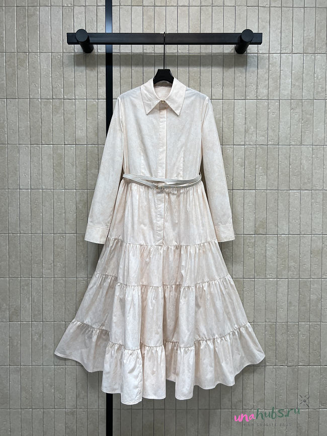 Louis Vuitton Monogram Tiered Shirt Dress - Unahubs - 1
