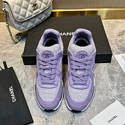Chanel Sneakers Suede Fabric In Purple - Unahubs - 4