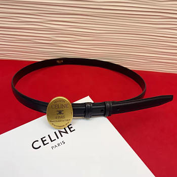 Celine Maison Belt 13mm Taurillon Leather In Black - Unahubs