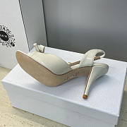 Dior Bow Heeled Slingback Sandal In Cream White - Unahubs - 2
