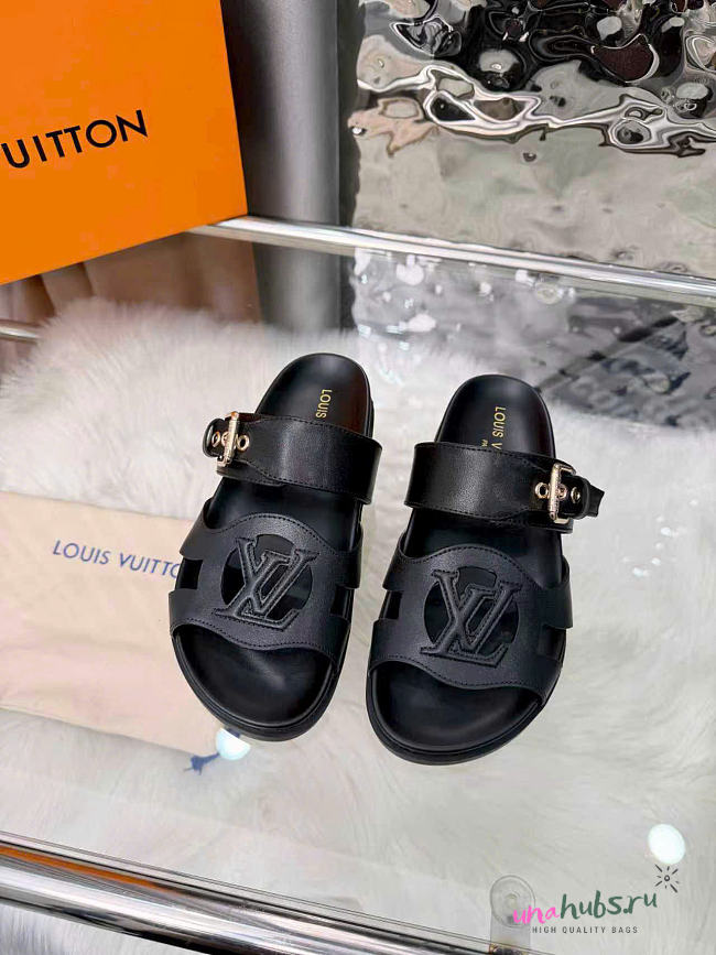 Louis Vuitton Isola Comfort Mule Black - Unahubs - 1