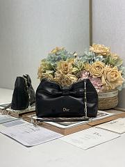 Dior Small Bow Bag Black Dior Clover Lambskin 26x16x10cm - Unahubs - 1