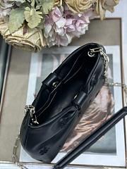 Dior Small Bow Bag Black Dior Clover Lambskin 26x16x10cm - Unahubs - 3