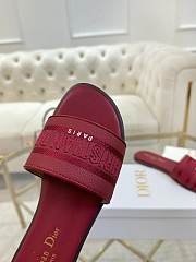 Dior Dway Slide Burgundy Grained Calfskin - Unahubs - 3