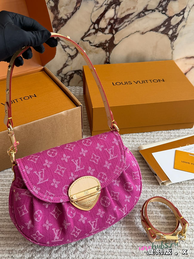Louis Vuitton Sunset Denim Dark Pink 27x18x3cm - Unahubs - 1