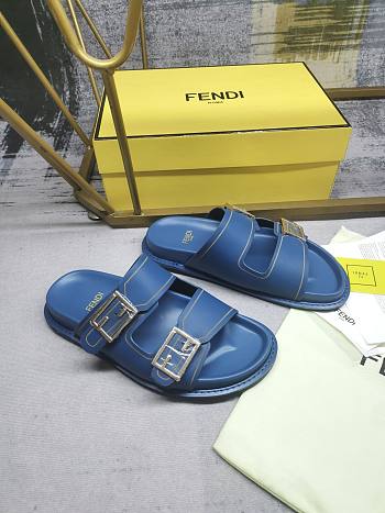 Fendi feel leather sandal Blue - Unahubs