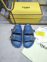 Fendi feel leather sandal Blue - Unahubs - 2