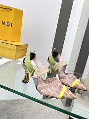 Fendi Multicolor Mesh Colibri Slingback Pumps 8.5cm - Unahubs - 1