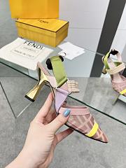 Fendi Multicolor Mesh Colibri Slingback Pumps 8.5cm - Unahubs - 3