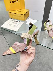 Fendi Multicolor Mesh Colibri Slingback Pumps 8.5cm - Unahubs - 2