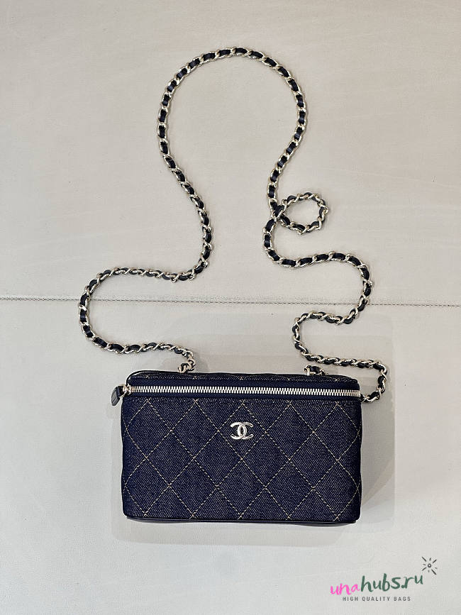 Chanel Vanity Case Denim 16x10x8cm - Unahubs - 1