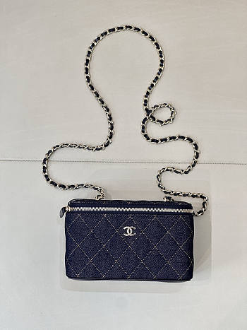 Chanel Vanity Case Denim 16x10x8cm - Unahubs