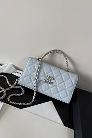 Chanel Kelly Light Blue Caviar 18x10x4.5cm - 1